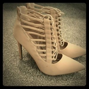 Super cute lace up heels